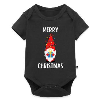 Joyeux Noël Drôle de Chemise de Noël - Body à manches courtes Premium Bébé - noir - Devant