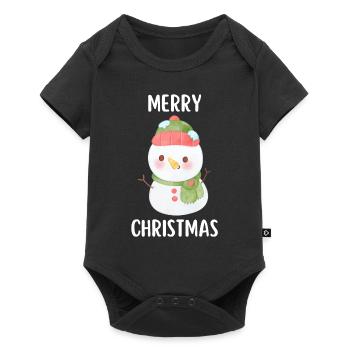 Joyeux Noël Drôle de Chemise de Noël - Body à manches courtes Premium Bébé - noir - Devant
