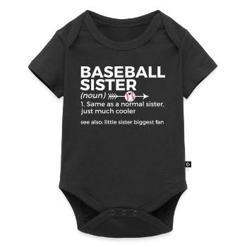 Baseball for Baseball Players - Baby Premium short-sleeve bodysuit - black - Front