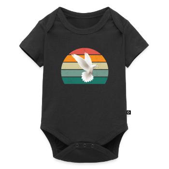 Pigeon feather pigeon flight pigeon flock pigeons - Baby Premium short-sleeve bodysuit - black - Front