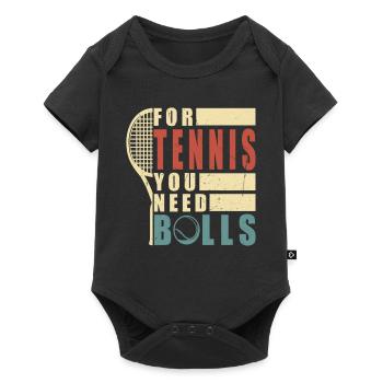 Joueur de tennis Balle de tennis - Body à manches courtes Premium Bébé - noir - Devant
