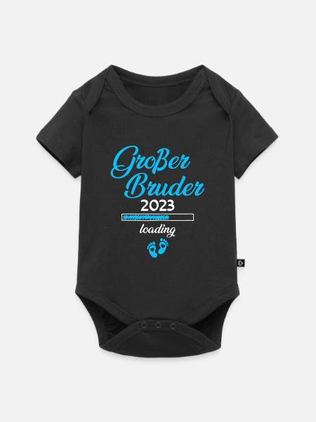 Großer Bruder 2023 Loading - Baby Premium Kurzarmbody - Schwarz
