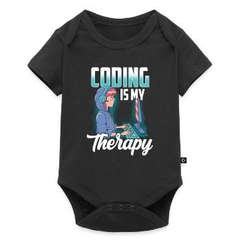 La programmation est mon code de codage de codeur de thérapie - Body à manches courtes Premium Bébé - noir - Devant