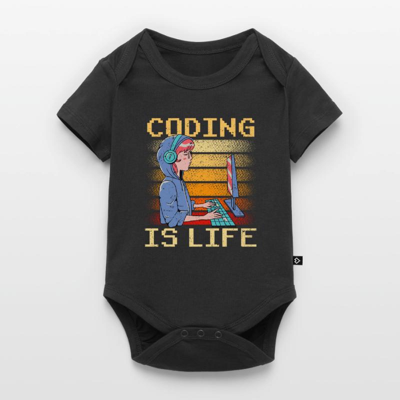 Coding is Life Coder Code Programmer Baby Premium short-sleeve bodysuit