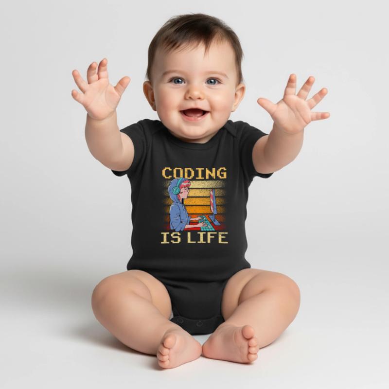Coding Ist Leben Coder Code Programmierer Baby Premium Kurzarmbody