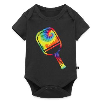 Pickleball Paddle Tie Dye Retro - Body à manches courtes Premium Bébé - noir - Devant