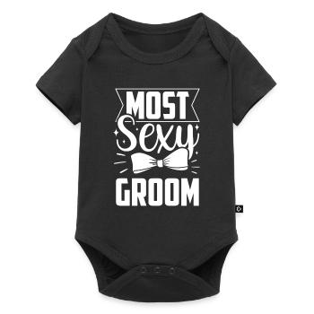 Sexy Groom Sayings Party Wedding Marriage - Baby Premium short-sleeve bodysuit - black - Front