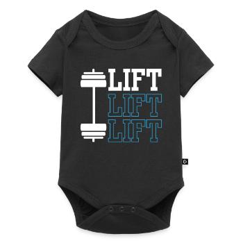 Lift Workout Weightlifting Gym Weightlifting - Baby Premium short-sleeve bodysuit - black - Front