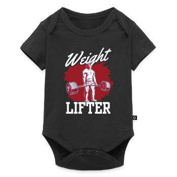 Haltérophilie Fitness Workout Gym Haltérophilie - Body à manches courtes Premium Bébé - noir - Devant
