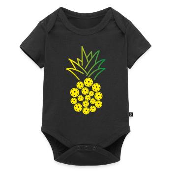Pickleball Pineapple - Baby Premium Kurzarmbody - Schwarz - Vorne