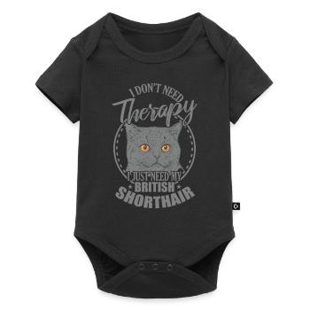 Don't need Therapy need my British Shorthair - Baby Premium short-sleeve bodysuit - black - Front
