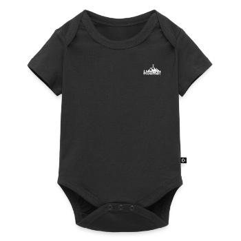 Berg Wandern Outdoor Wandern Berg Herz Hoamat - Baby Premium Kurzarmbody - Schwarz - Vorne