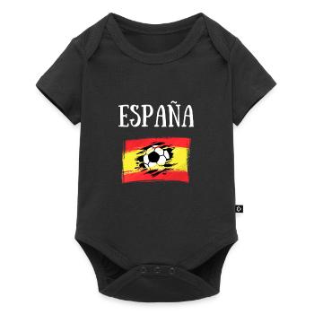foot espagne drapeau football homme idée cadeau - Body à manches courtes Premium Bébé - noir - Devant
