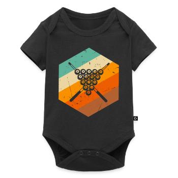 Retro Billiard 8-Ball Pool Billiard Retro Billiard - Baby Premium short-sleeve bodysuit - black - Front