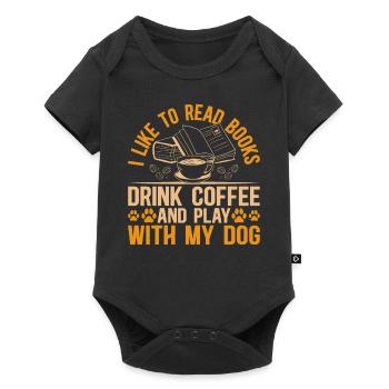 Cute Dog Lover - I Like To Read Books And Play Wit - Baby Premium short-sleeve bodysuit - black - Front