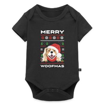 King Charles Spaniel Merry Christmas - Baby Premium short-sleeve bodysuit - black - Front
