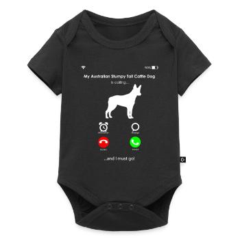 Australian Stumpy Tail Cattle Dog - Baby Premium Kurzarmbody - Schwarz - Vorne