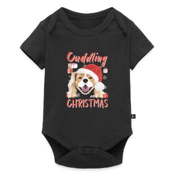 King Charles Spaniel Merry Christmas - Baby Premium short-sleeve bodysuit - black - Front