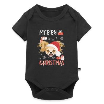 Chihuahua Merry Christmas - Baby Premium short-sleeve bodysuit - black - Front