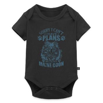 Désolé, je ne peux pas avoir de plans avec mon Maine Coon - Body à manches courtes Premium Bébé - noir - Devant