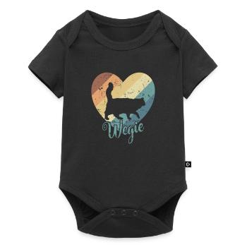 Wegie Cat Norwegian Forest Cat Pet - Body à manches courtes Premium Bébé - noir - Devant
