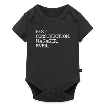 Best Construction Manager Ever - Baby Premium short-sleeve bodysuit - black - Front