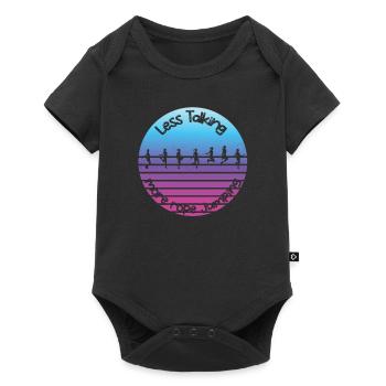 Fitness Roping - Jumping rope at sunset - Baby Premium short-sleeve bodysuit - black - Front