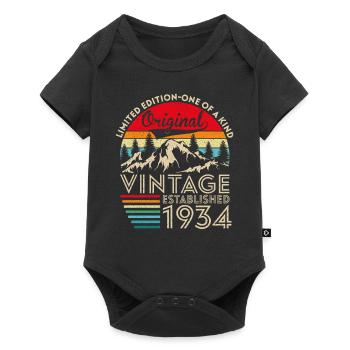 Original Vintage Établi En 1934 Anniversaire - Body à manches courtes Premium Bébé - noir - Devant