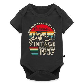 Original vintage established in 1937 anniversary - Baby Premium short-sleeve bodysuit - black - Front