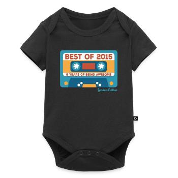 2015 Vintage Vintage Retro Cadeau D’anniversaire - Body à manches courtes Premium Bébé - noir - Devant
