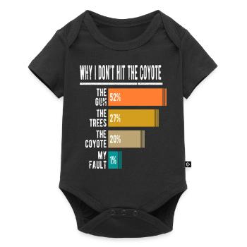 Coyote Hunter Saying Funny Coyote Hunting - Baby Premium short-sleeve bodysuit - black - Front