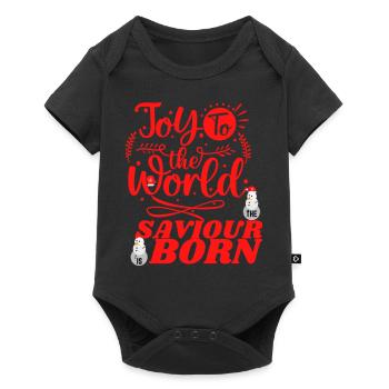 Joyeux Noël et Bonne Année - Body à manches courtes Premium Bébé - noir - Devant