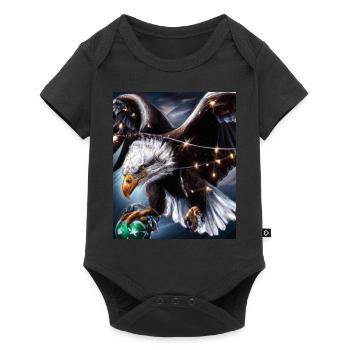American Christmas White-tailed Eagle with - Baby Premium short-sleeve bodysuit - black - Front