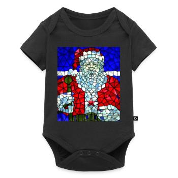 Fenêtres de l’église du Père Noël de Noël - Body à manches courtes Premium Bébé - noir - Devant