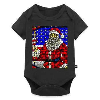 Noël américain Père Noël - Body à manches courtes Premium Bébé - noir - Devant