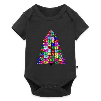 Christmas Christmas Tree Church Windows - Baby Premium short-sleeve bodysuit - black - Front