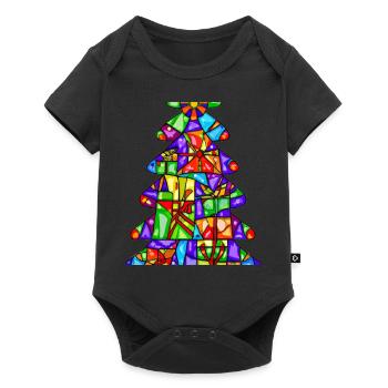 Christmas Christmas tree from gifts - Baby Premium short-sleeve bodysuit - black - Front