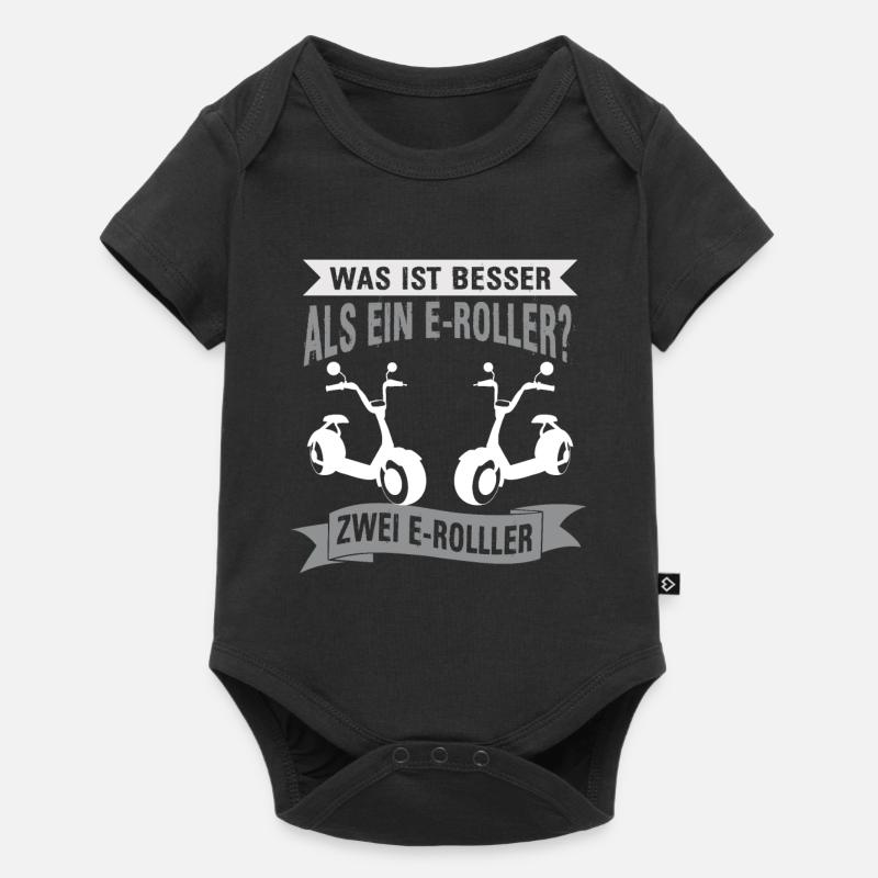 E-Roller Elektroroller - Baby Premium Kurzarmbody - Schwarz