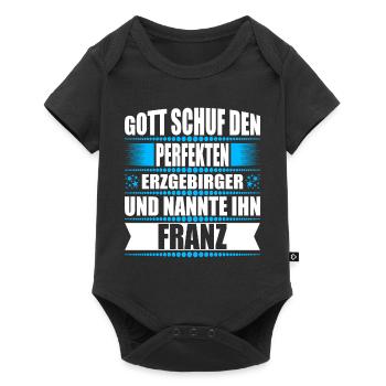 Erzgebirge Mann Namen Sachsen Franz - Baby Premium Kurzarmbody - Schwarz - Vorne