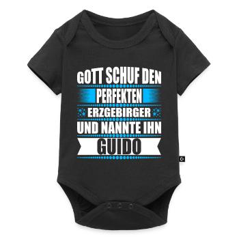 Erzgebirge Mann Namen Sachsen Guido - Baby Premium Kurzarmbody - Schwarz - Vorne
