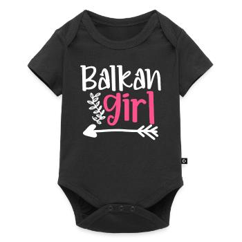 Balkan Girl Croatia Albania Kosovo Bosnia - Baby Premium short-sleeve bodysuit - black - Front