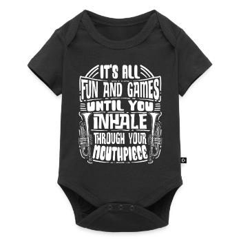 Trumpeter Trumpet Instrument Brass Music - Baby Premium short-sleeve bodysuit - black - Front