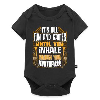 Trumpeter Trumpet Instrument Brass Music - Baby Premium short-sleeve bodysuit - black - Front