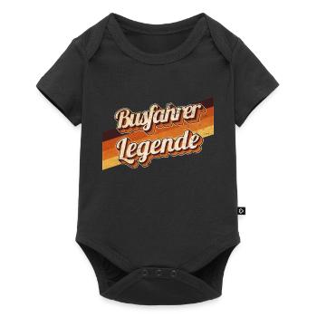 Bus-Fahrer Geburtstag als Legende geboren - Baby Premium Kurzarmbody - Schwarz - Vorne
