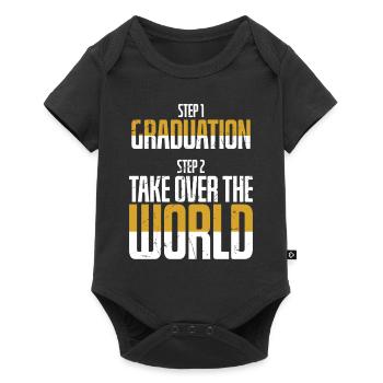 Graduation Then Take Over The World - Baby Premium short-sleeve bodysuit - black - Front