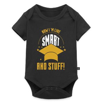 Now Im Like Smart And Stuff - Baby Premium short-sleeve bodysuit - black - Front