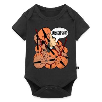 Cello Instrument Musiker Cellist Lustig - Baby Premium Kurzarmbody - Schwarz - Vorne