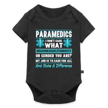 Paramedics I Care For All Religion Race Gender - Baby Premium short-sleeve bodysuit - black - Front