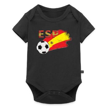 Drapeau de l’Espagne - Body à manches courtes Premium Bébé - noir - Devant