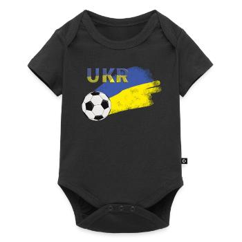 Drapeau Ukraine - Body à manches courtes Premium Bébé - noir - Devant